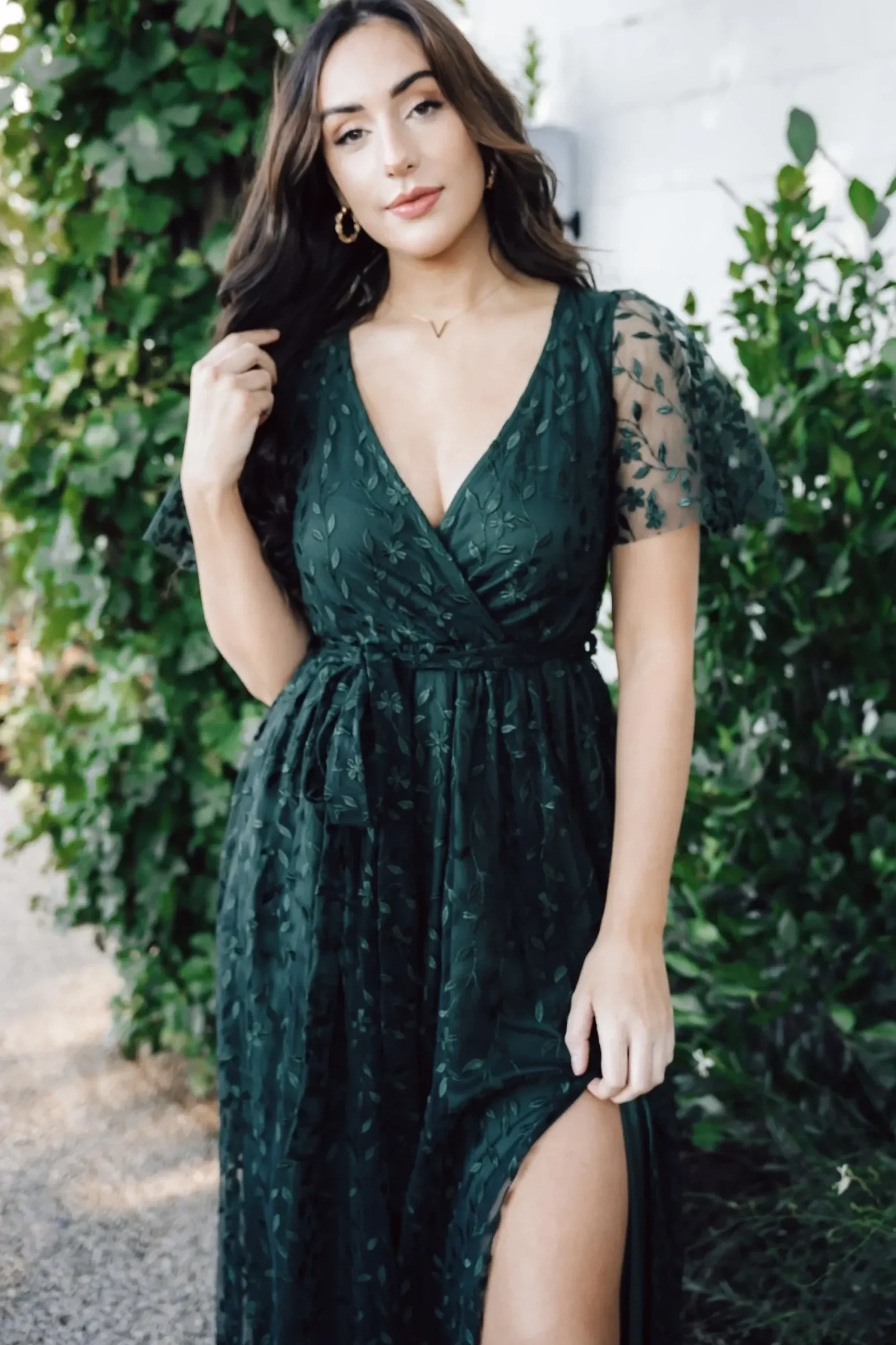 Hot Baltic Born Marseille Embossed Maxi Dress | Sage Floral