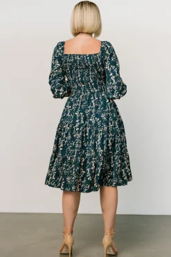 Best Baltic Born Marta Smocked Midi Dress | Topaz + Blush