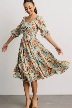 Outlet Baltic Born Marta Smocked Midi Dress | Summer Floral