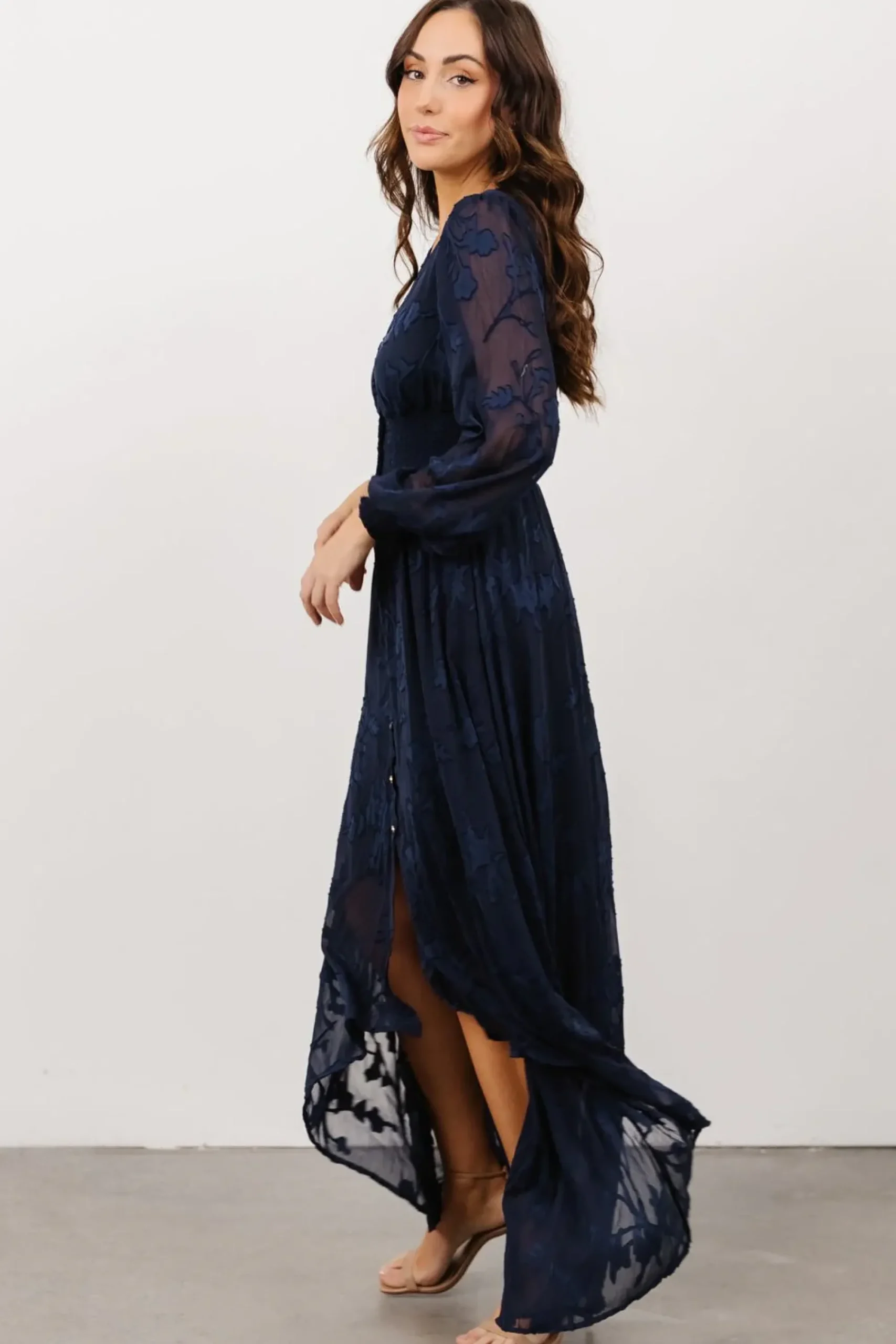 Clearance Baltic Born Mayfair High Low Maxi Dress | Navy