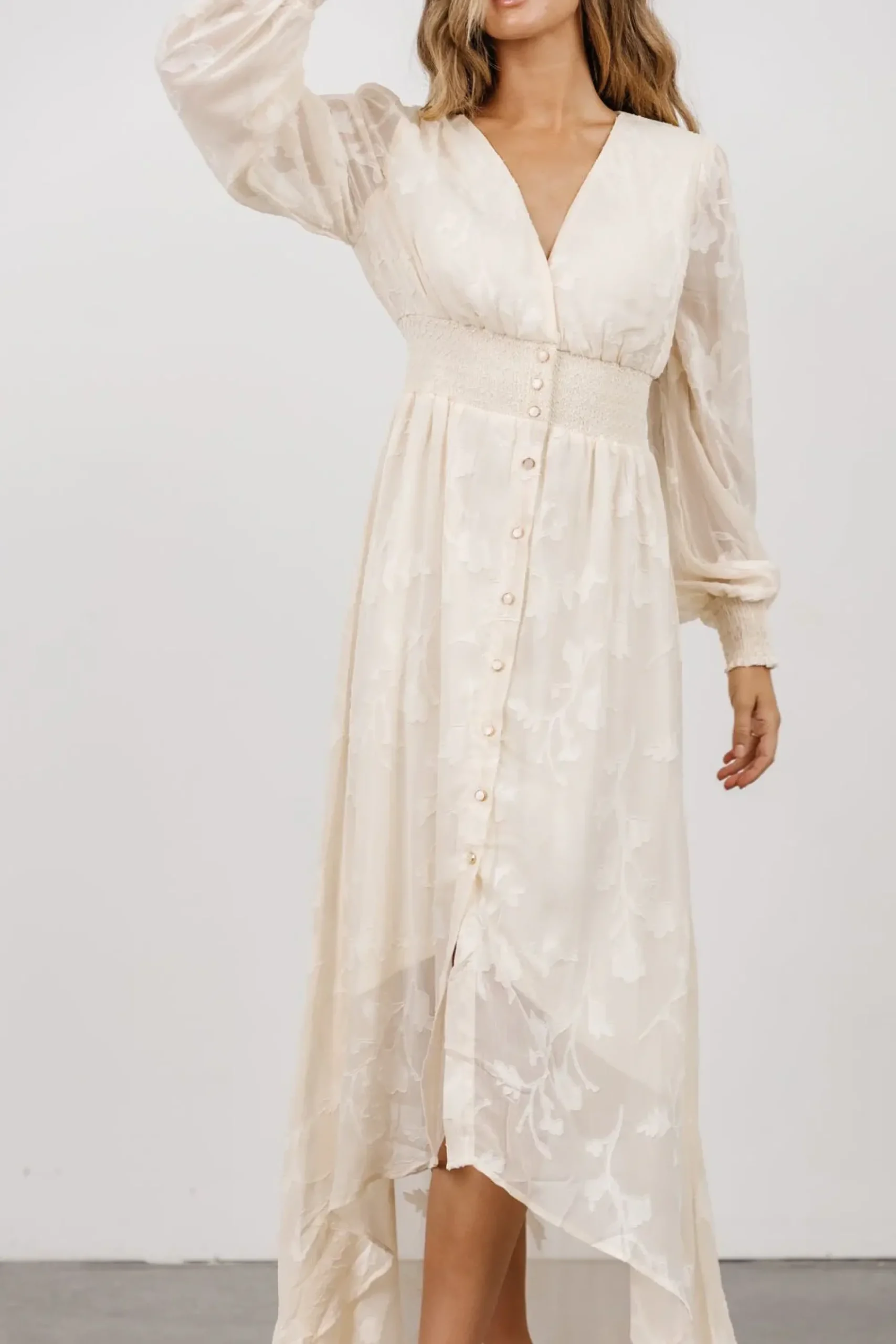 Best Baltic Born Mayfair High Low Maxi Dress | Vintage Cream