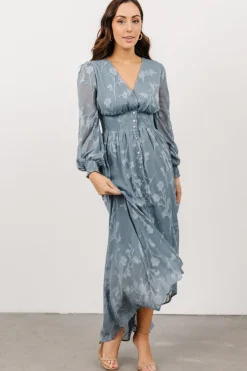 Hot Baltic Born Mayfair High Low Maxi Dress | Dusty Blue