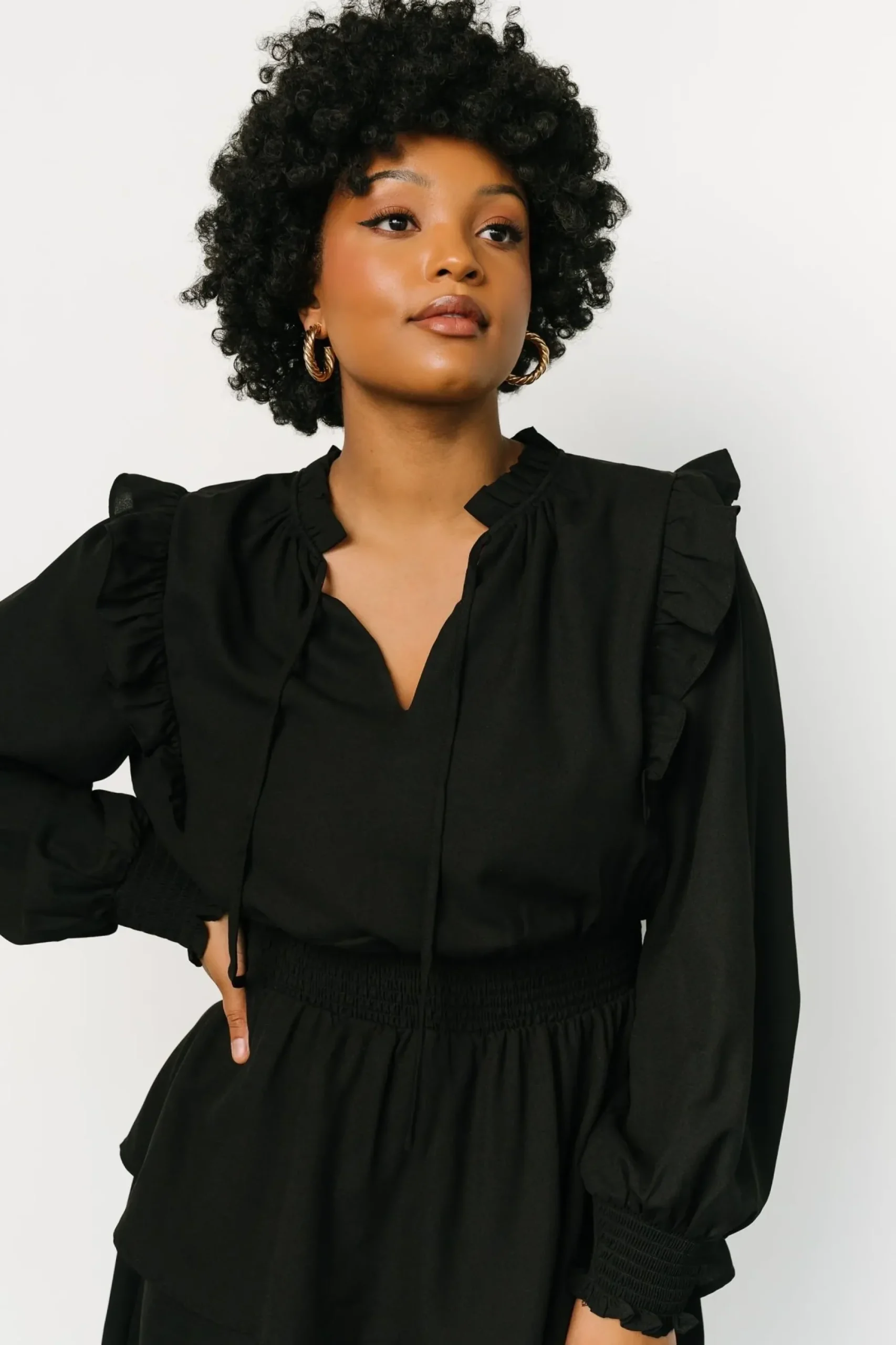 Online Baltic Born Maylee Tiered Short Dress | Black