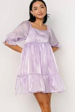 Clearance Baltic Born Medea Babydoll Mini Dress | Lilac