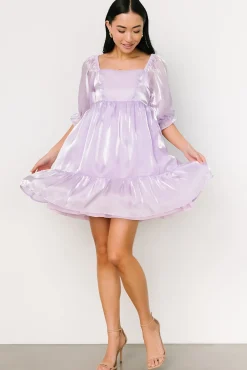 Clearance Baltic Born Medea Babydoll Mini Dress | Lilac