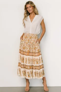 Sale Baltic Born Meg Skirt | Cream Multi