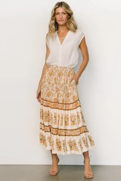 Sale Baltic Born Meg Skirt | Cream Multi