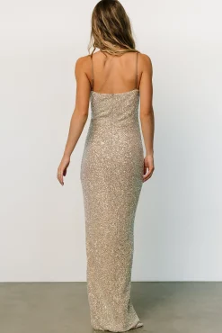 Hot Baltic Born Melania Sequin Gown | Natural