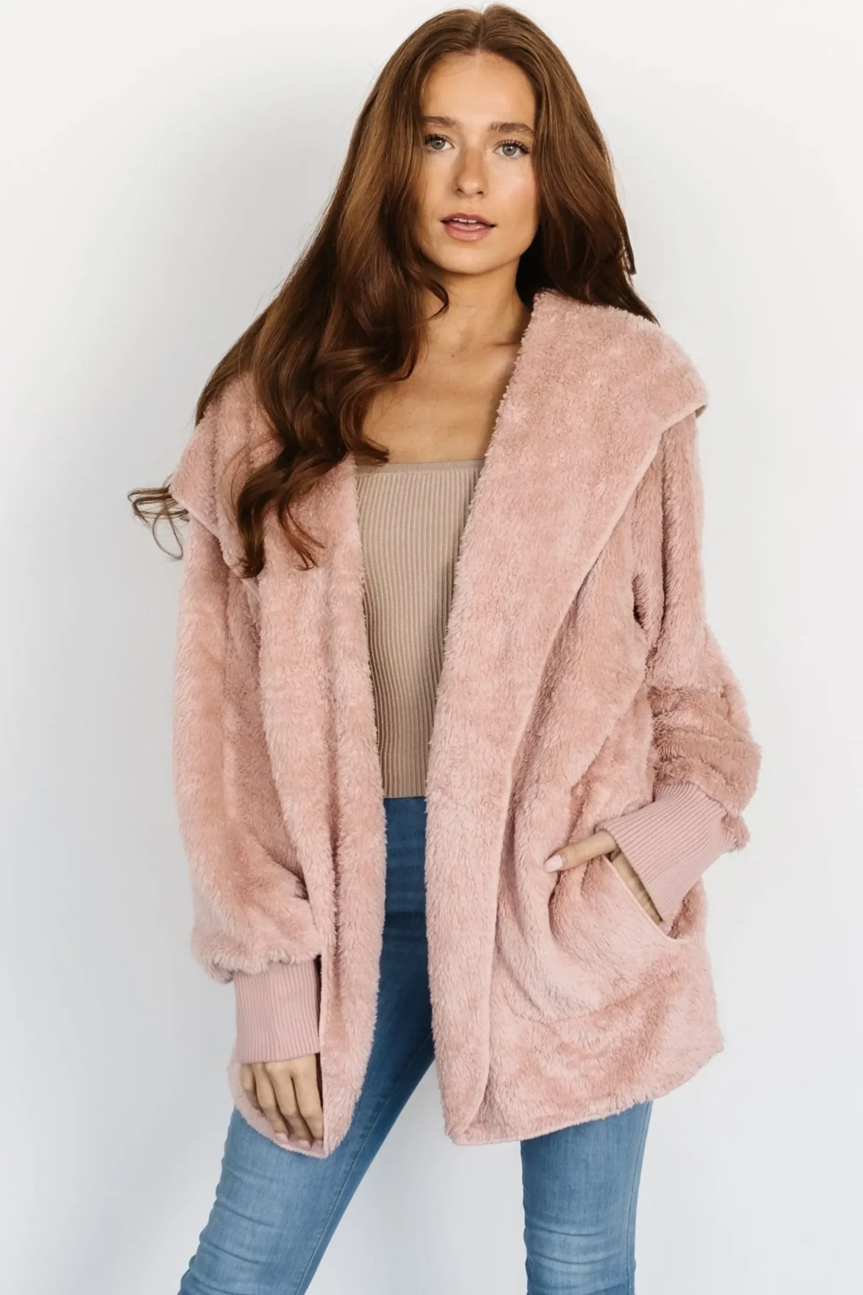 Hot Baltic Born Melrose Teddy Jacket | Blush