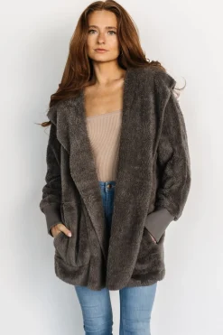 Outlet Baltic Born Melrose Teddy Jacket | Dark Gray