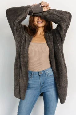 Outlet Baltic Born Melrose Teddy Jacket | Dark Gray