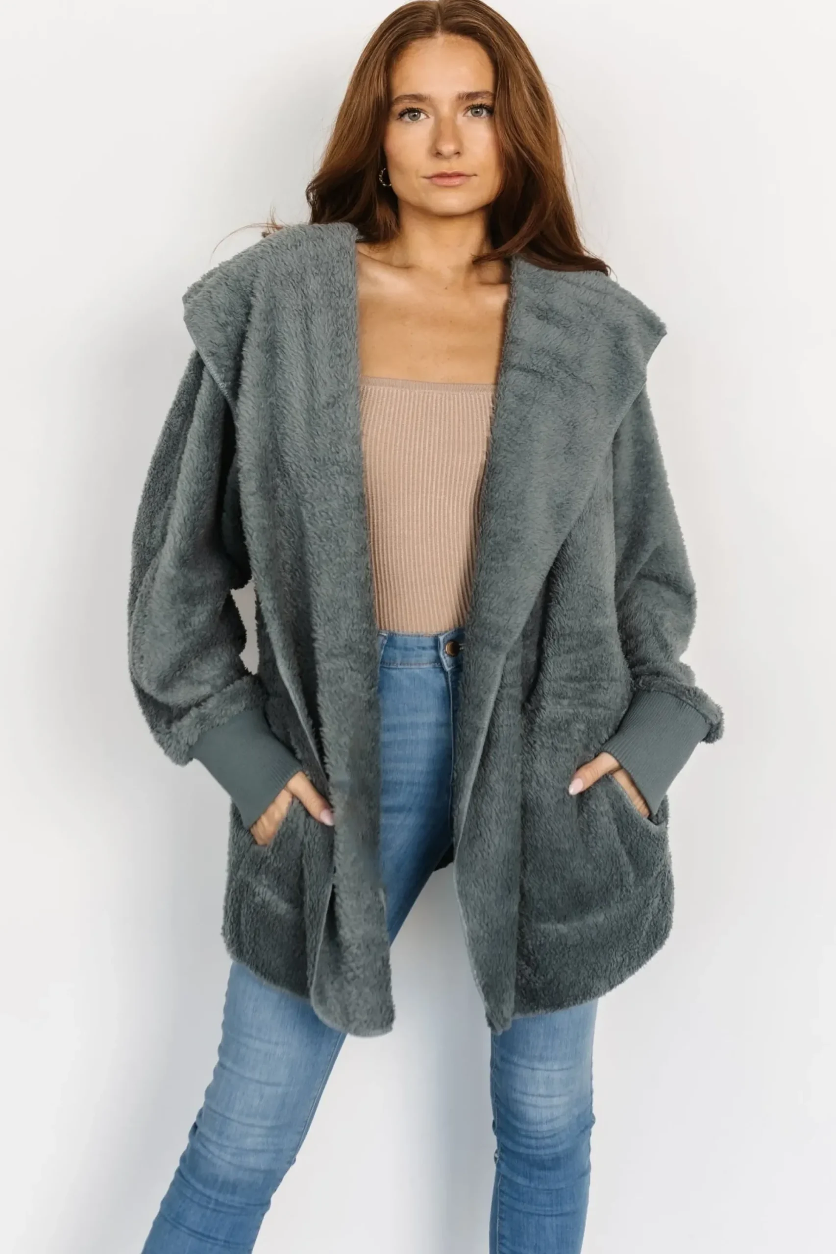 Online Baltic Born Melrose Teddy Jacket | Dusty Blue