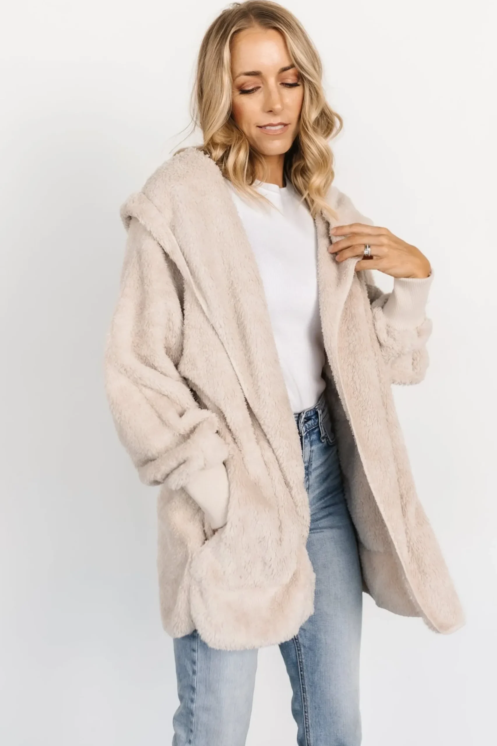 Hot Baltic Born Melrose Teddy Jacket | Oatmeal