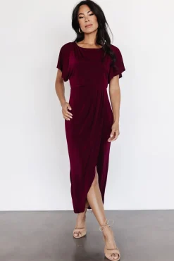 Fashion Baltic Born Mercy Midi Dress | Burgundy