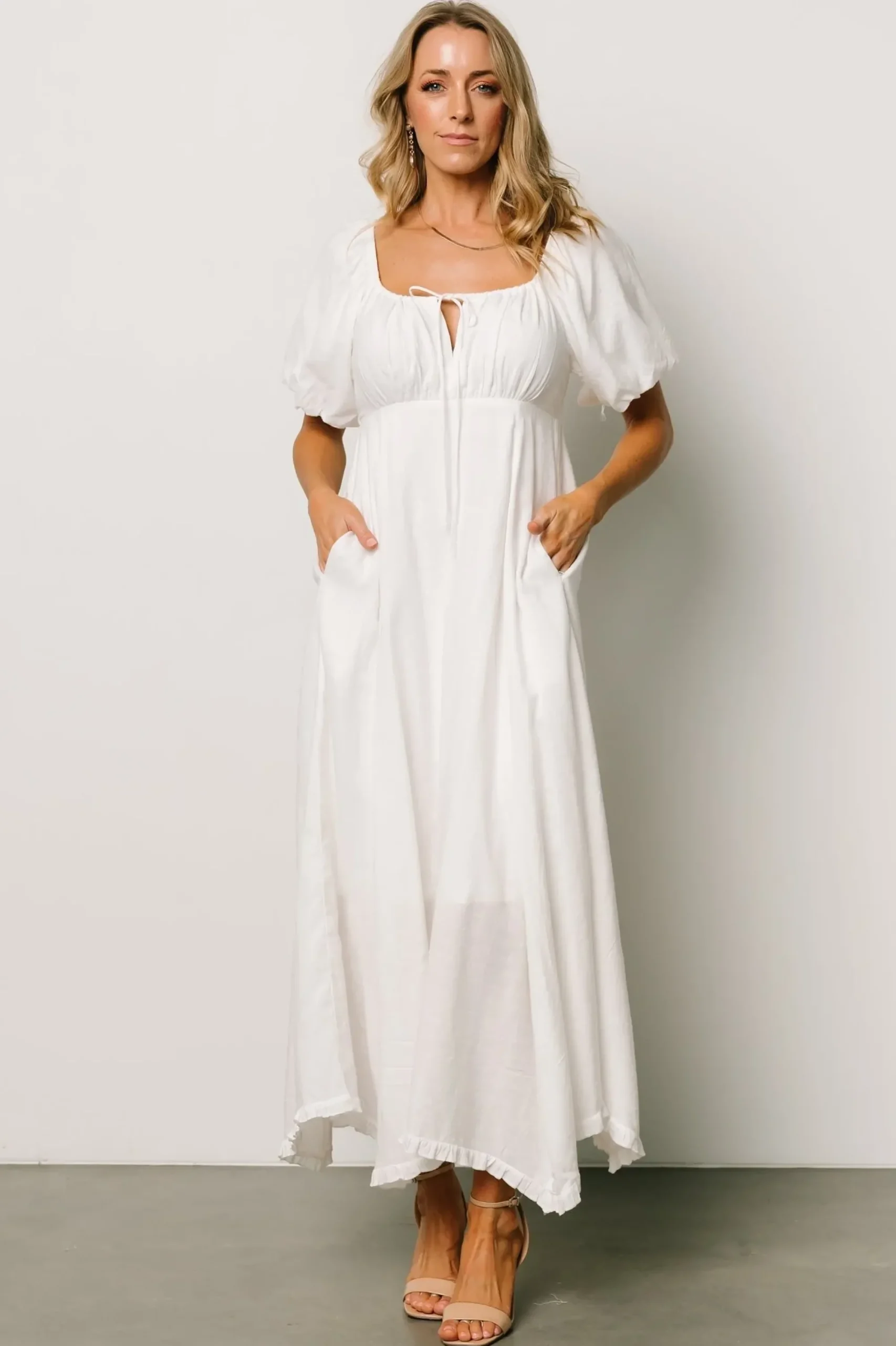 Best Baltic Born Meredee Puff Sleeve Dress | Off White