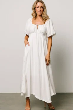 Best Baltic Born Meredee Puff Sleeve Dress | Off White