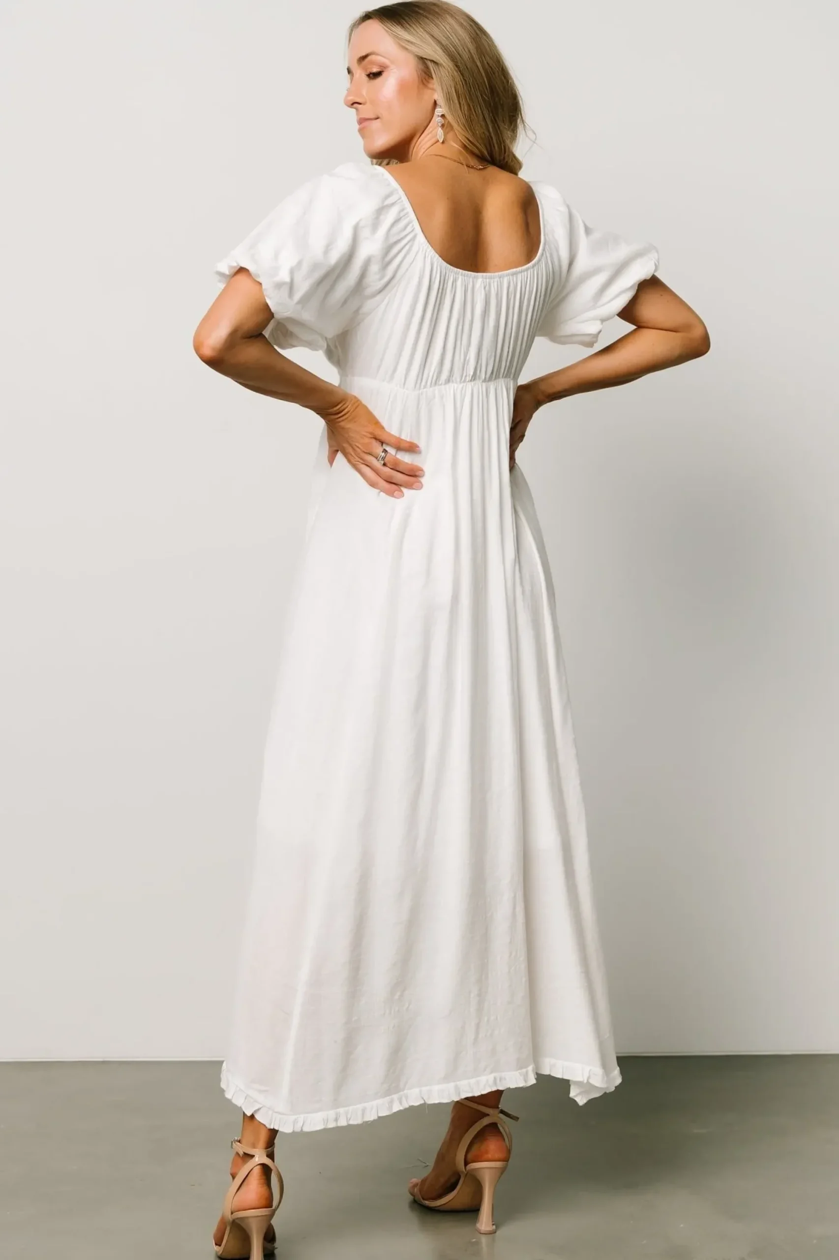 Best Baltic Born Meredee Puff Sleeve Dress | Off White