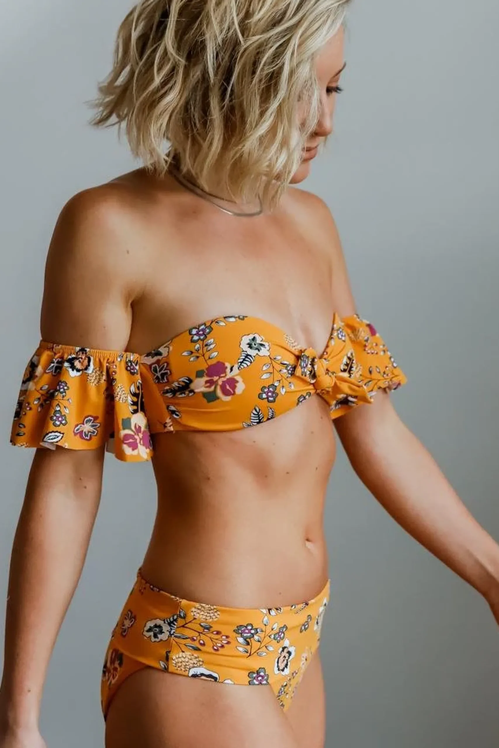 Discount Baltic Born Miami Bikini Top | Yellow Floral