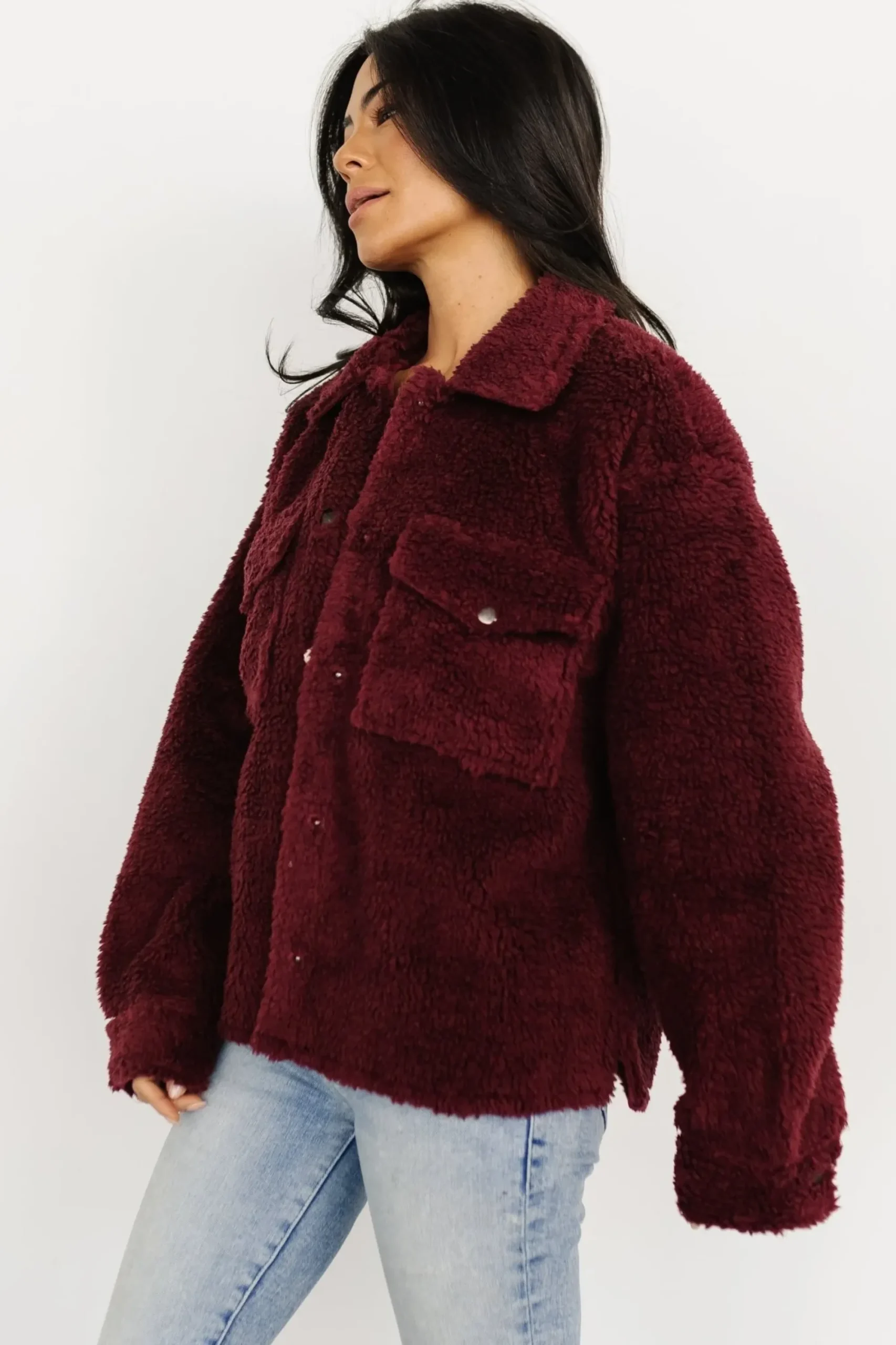 Fashion Baltic Born Midtown Sherpa Jacket | Burgundy