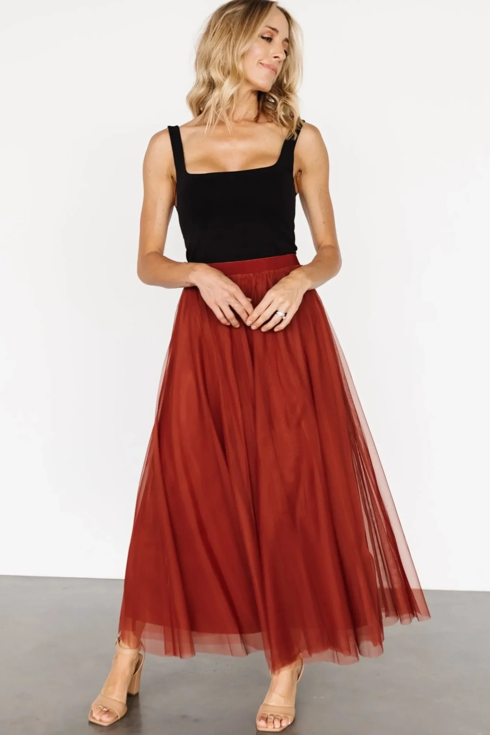 Discount Baltic Born Mila Tulle Skirt | Olive