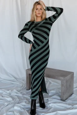 Discount Baltic Born Milan Sweater Dress | Green + Black