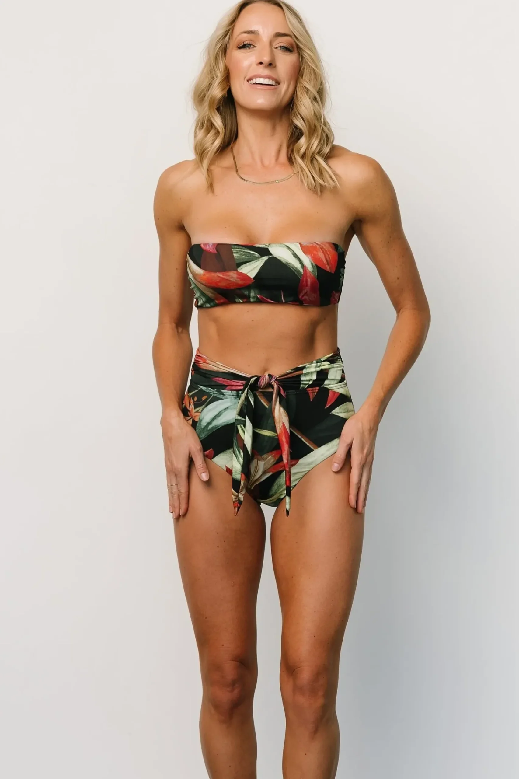 Sale Baltic Born Milos High Waist Bikini Bottom | Midnight Floral