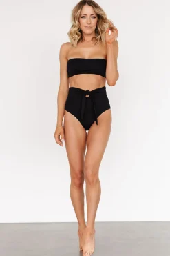 Sale Baltic Born Milos High Waist Bikini Bottom | Black