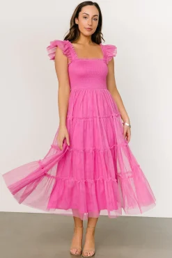 Online Baltic Born Mindi Tulle Midi Dress | Pink