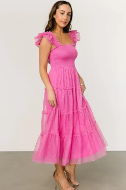 Online Baltic Born Mindi Tulle Midi Dress | Pink