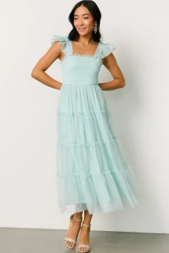 Clearance Baltic Born Mindi Tulle Midi Dress | Sea Blue