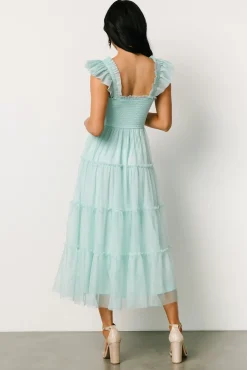 Clearance Baltic Born Mindi Tulle Midi Dress | Sea Blue