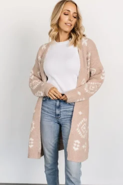 Clearance Baltic Born Missoula Oversized Cardigan | Sand + Off White