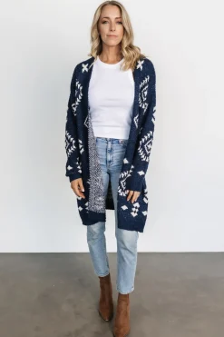 Sale Baltic Born Missoula Oversized Cardigan | Navy + Ivory