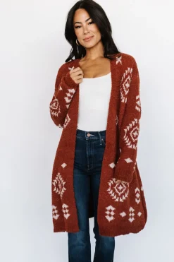 Best Baltic Born Missoula Oversized Cardigan | Rust + Beige