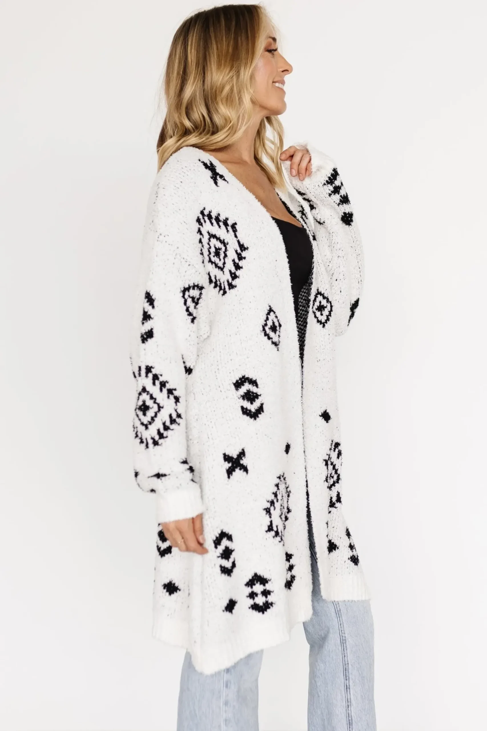 Online Baltic Born Missoula Oversized Cardigan | Off White + Black