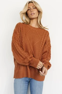 Best Baltic Born Mona Knit Sweater | Dark Camel