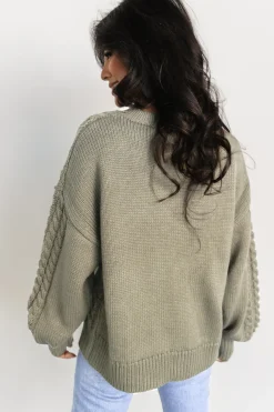 Sale Baltic Born Mona Knit Sweater | Olive