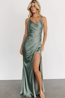 Fashion Baltic Born Monet Satin Gown | Eucalyptus