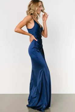 Discount Baltic Born Monet Satin Gown | Navy