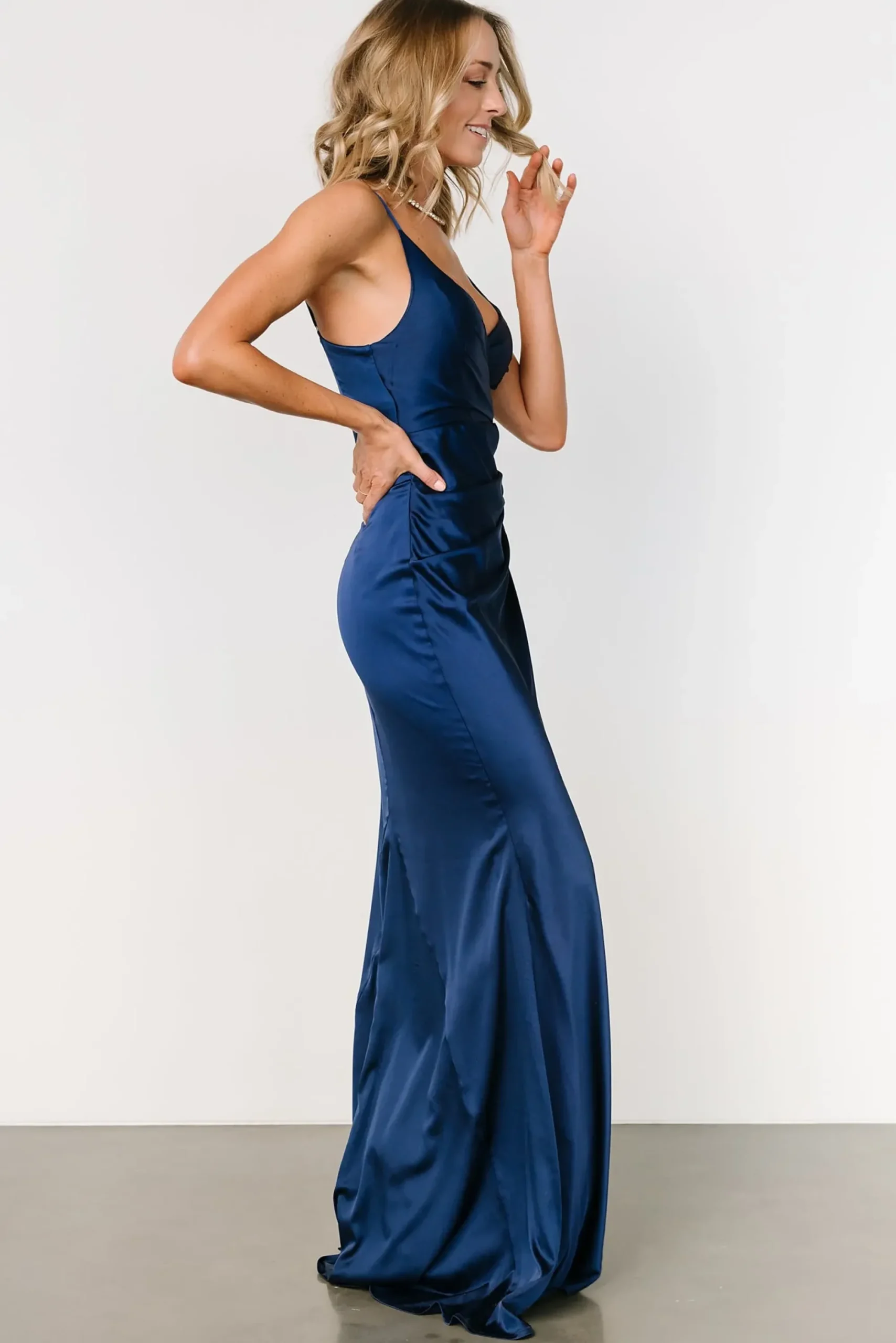 Discount Baltic Born Monet Satin Gown | Navy