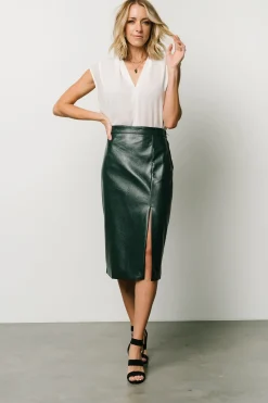 Clearance Baltic Born Montague Vegan Leather Skirt | Pine
