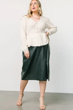 Clearance Baltic Born Montague Vegan Leather Skirt | Pine