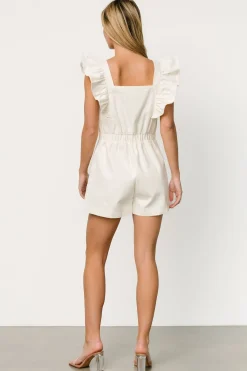 Sale Baltic Born Montgomery Denim Romper | Ivory