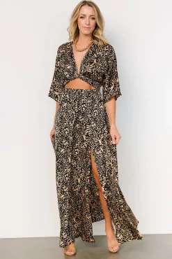 Discount Baltic Born Morlana Maxi Dress | Black + Tan Print