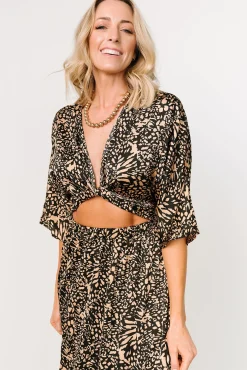 Discount Baltic Born Morlana Maxi Dress | Black + Tan Print