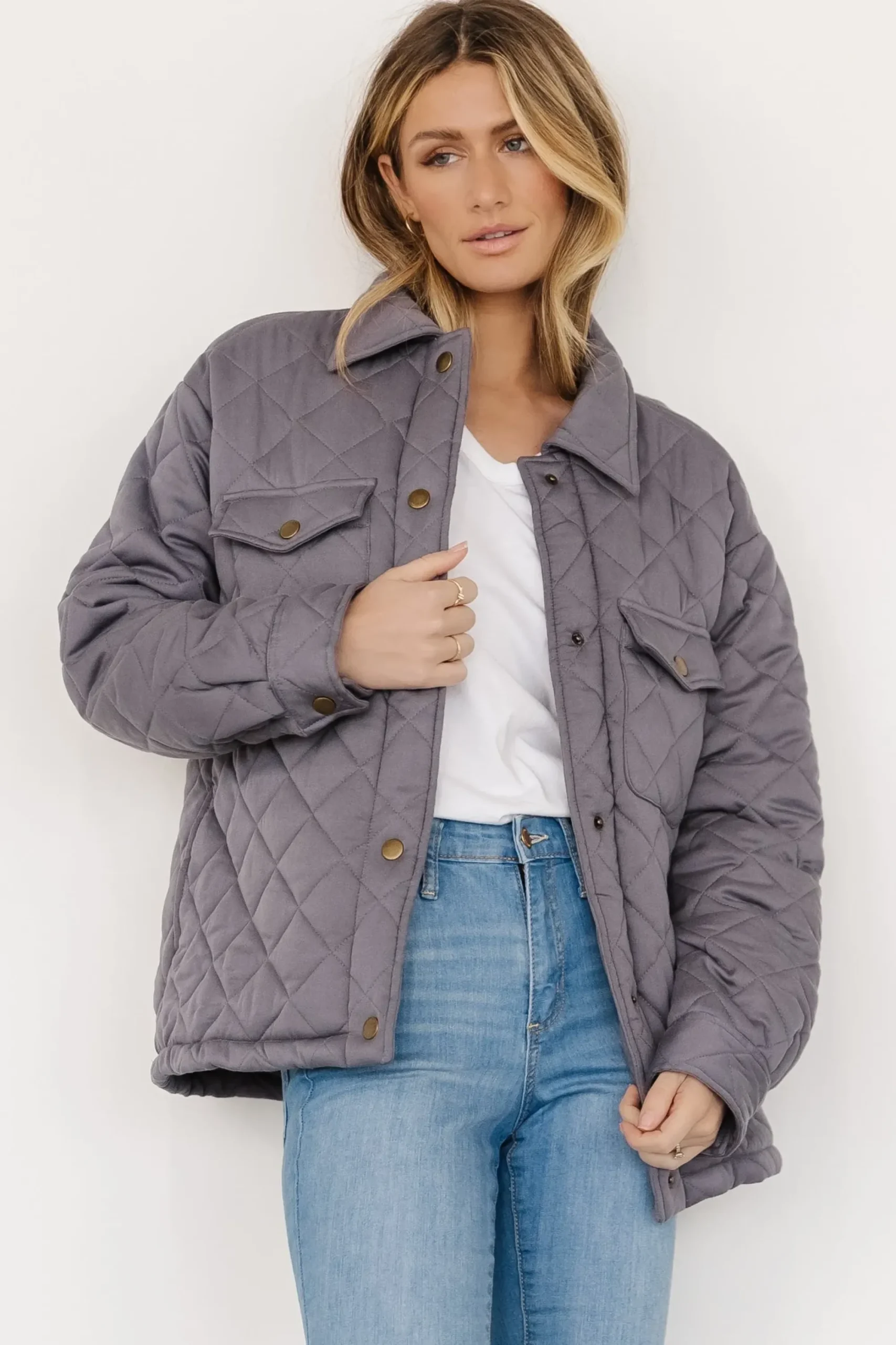 Discount Baltic Born Nadia Button Up Jacket | Slate