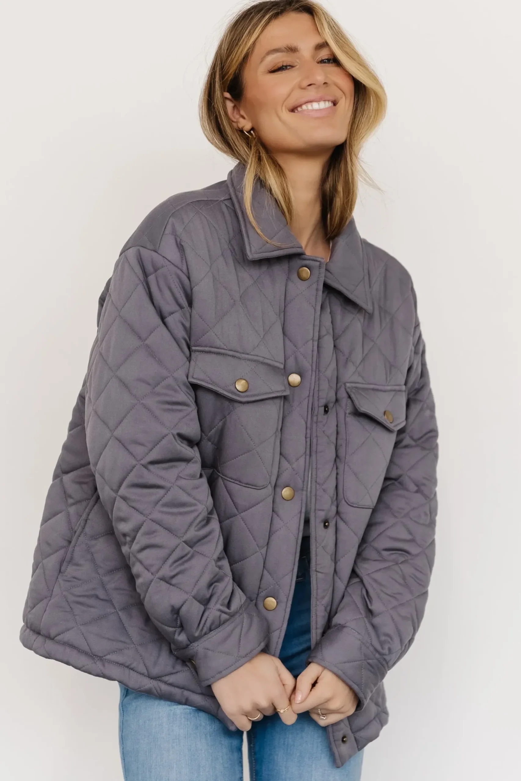 Discount Baltic Born Nadia Button Up Jacket | Slate