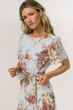 Outlet Baltic Born Naomi Short Sleeve Maxi Dress | Blue Multi Floral