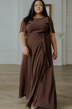 Outlet Baltic Born Naomi Short Sleeve Maxi Dress | Espresso