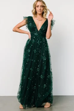 Online Baltic Born Natalia Floral Embellished Maxi Dress | Emerald